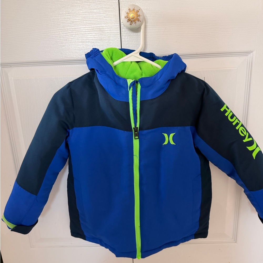 Hurley Vibrant Blue and Neon Green Jacket